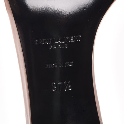 Saint Laurent Patent Calfskin Jane Ankle Strap Sandals 37.5 Pale Rose 6 of 9