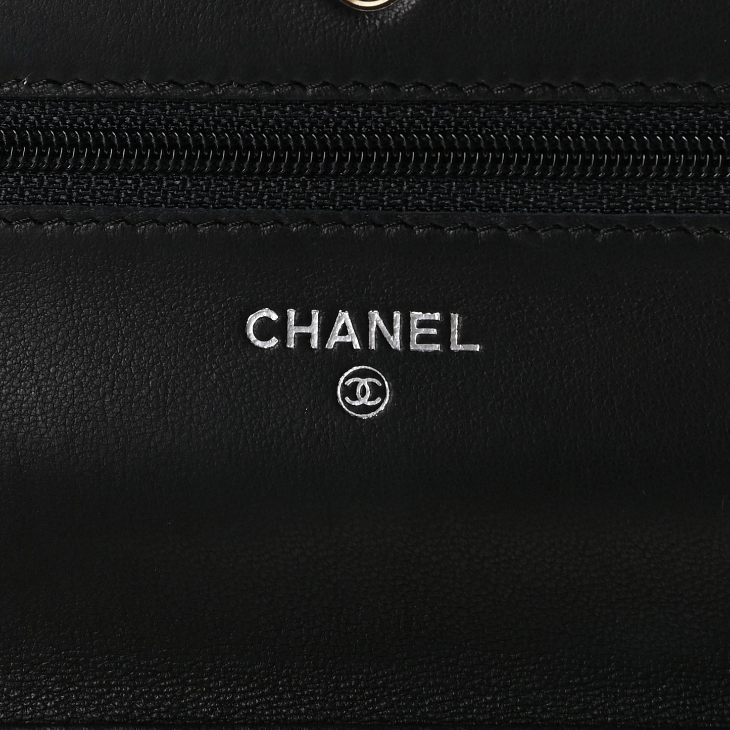 Lambskin Timeless CC Wallet On Chain WOC Black