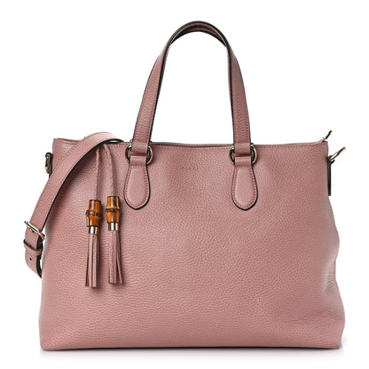 Gucci Calfskin Bamboo Tassel Top Handle Tote Soft Pink 1 of 9