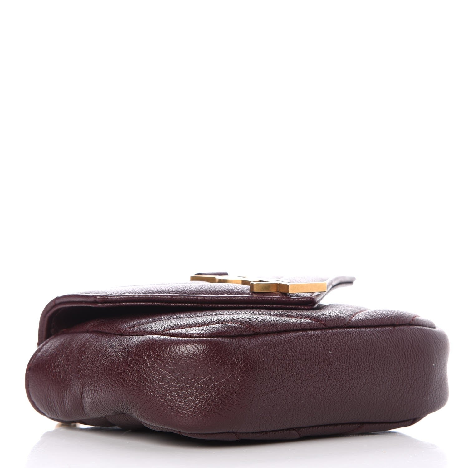 Saint Laurent Sheepskin Matelasse Monogram Mini College Bag Amaranto 5 of 9