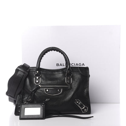 Balenciaga Chevre Silver Metallic Edge Hardware S City Black 12 of 12