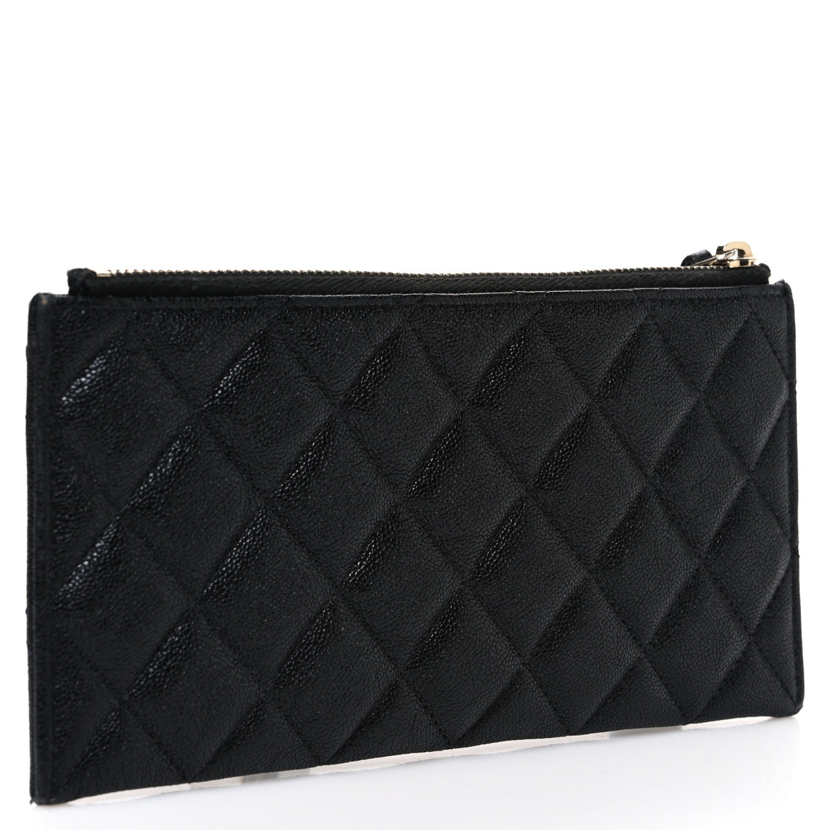 Chanel Caviar Quilted Classic Zip Boy Pouch Black 3 of 8