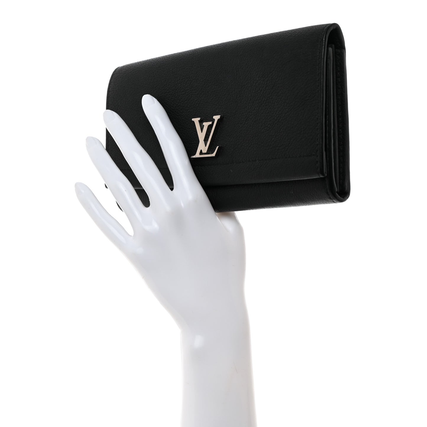Calfskin Lockme II Wallet Black