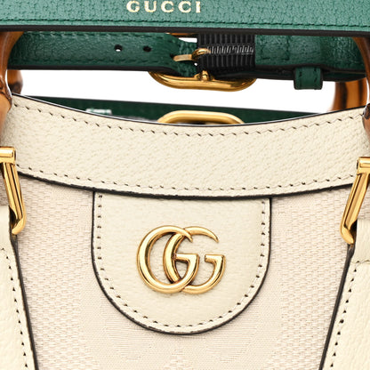 Gucci Monogram Jumbo GG Textured Dollar Calfskin Small Diana Tote Bag Off White 8 of 11