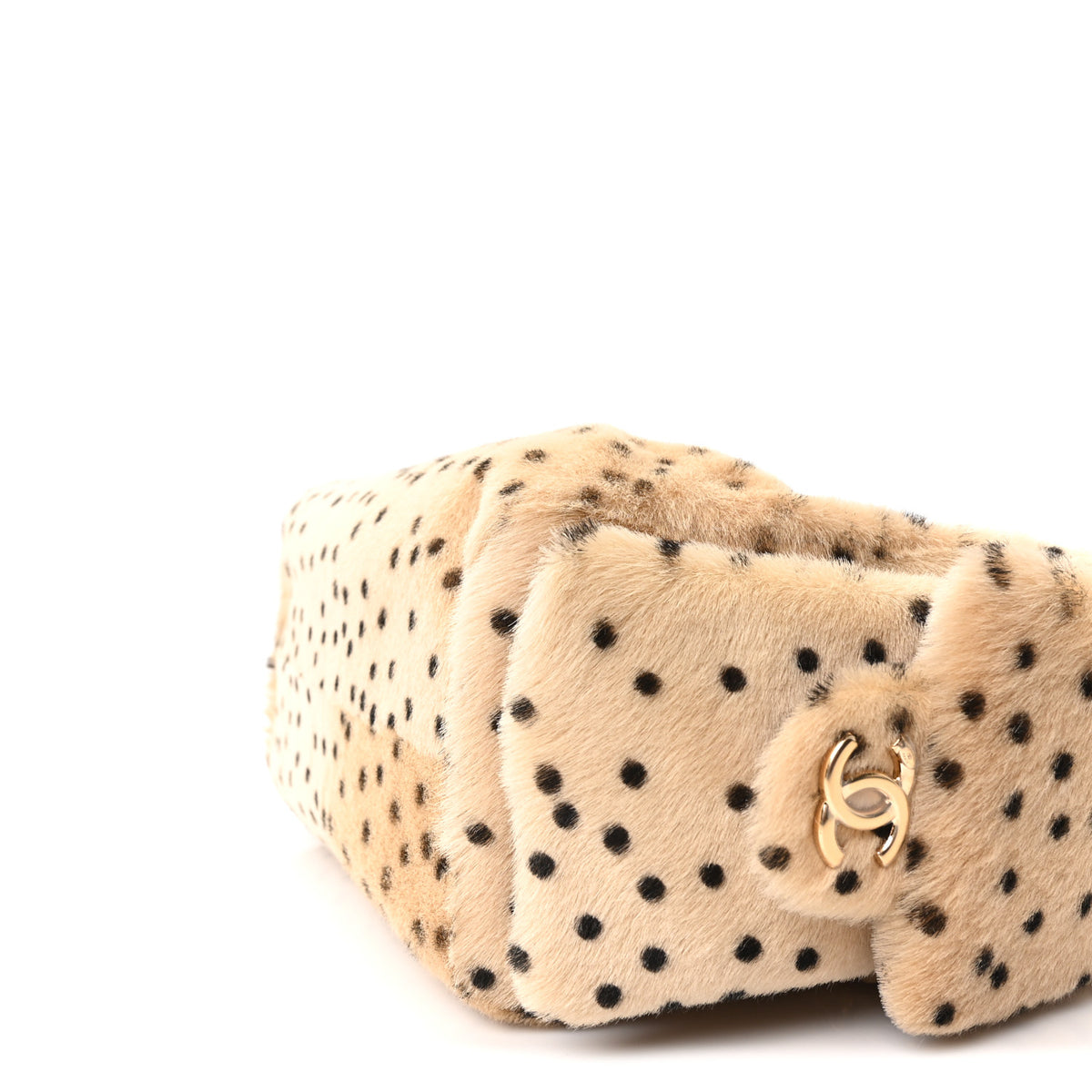Chanel Pony Hair Mini Chanel 25 Handbag Beige Black 10 of 11