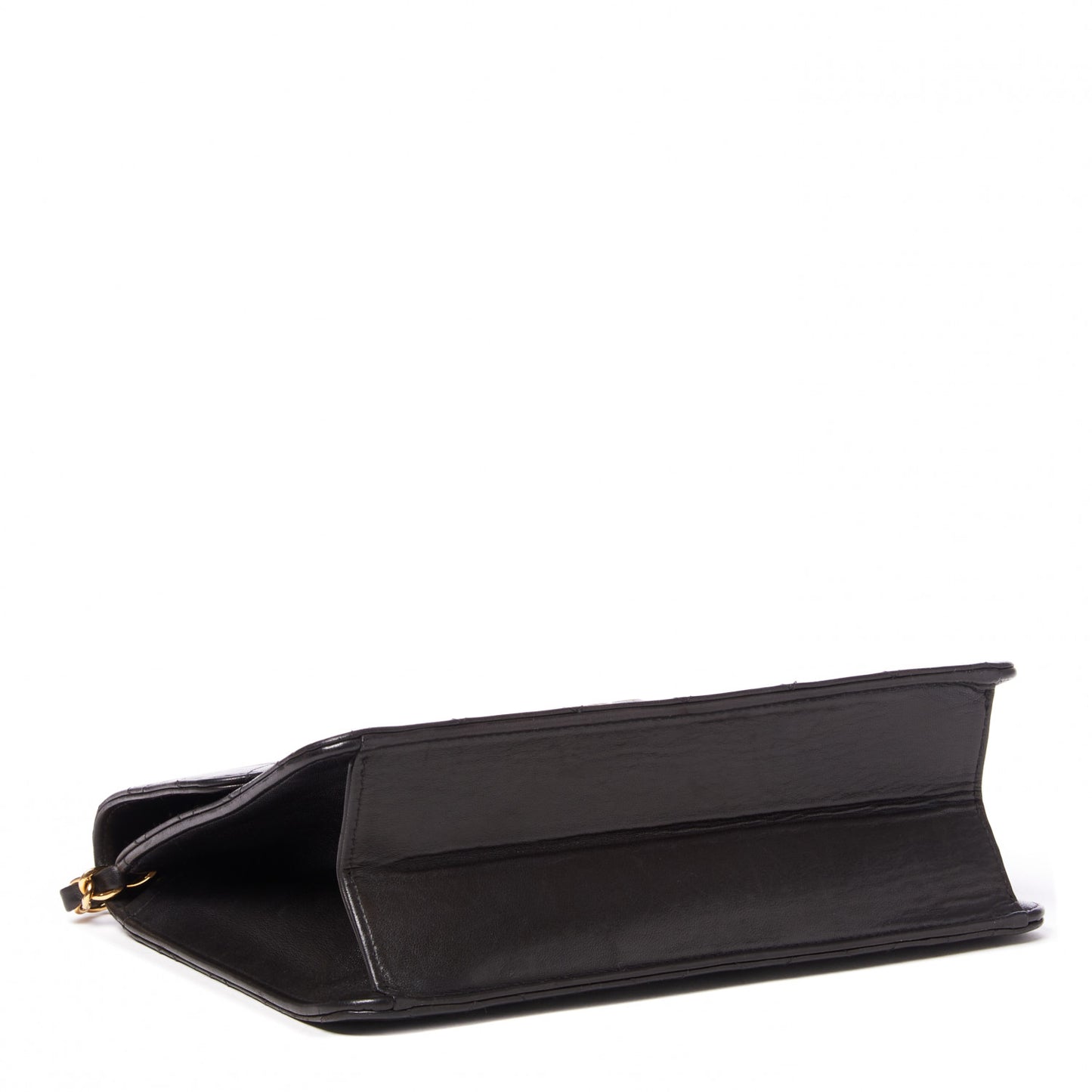 Lambskin Quilted Small Single Flap Black
