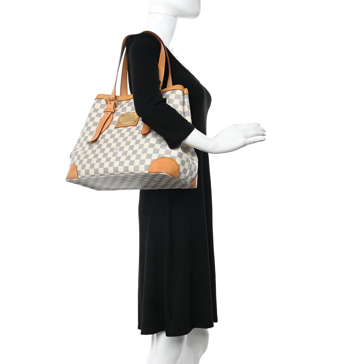 Louis Vuitton Damier Azur Hampstead MM 2 of 15