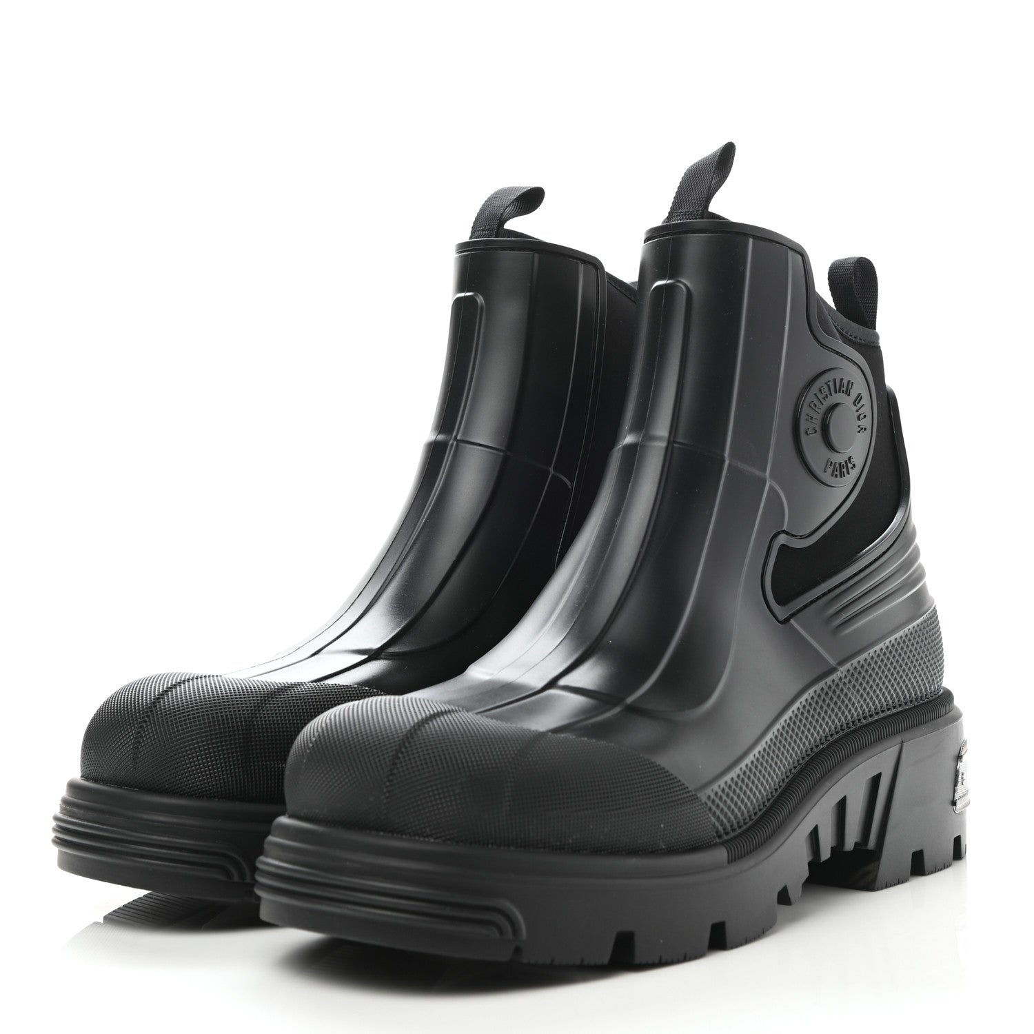 Christian Dior Neoprene Rubber Dior Genesis 30mm Ankle Boots 41 Black 3 of 9
