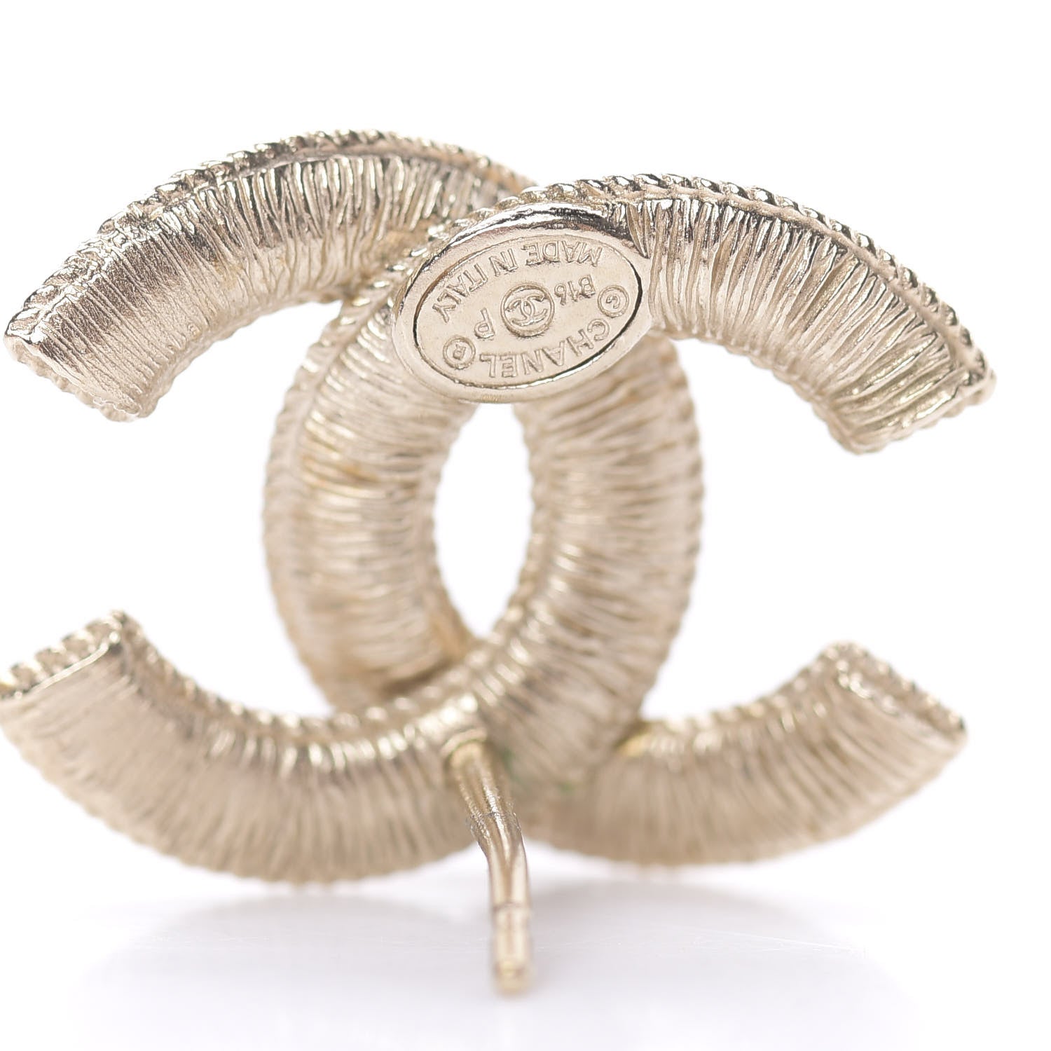 Chanel Pearl CC Earrings Gold 4 of 5