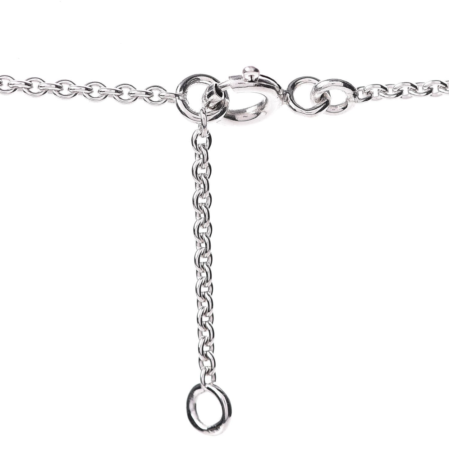 18K White Gold Diamond Birkin Amulette Pendant Necklace
