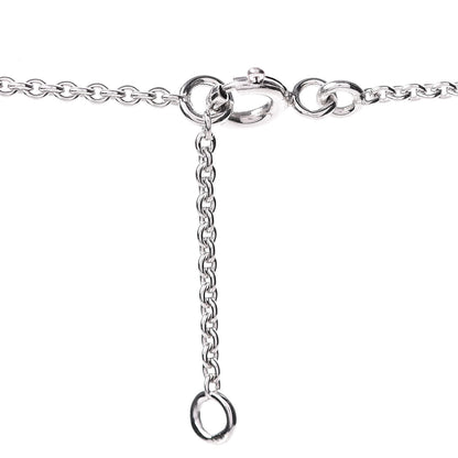 Hermes 18K White Gold Diamond Birkin Amulette Pendant Necklace 6 of 6