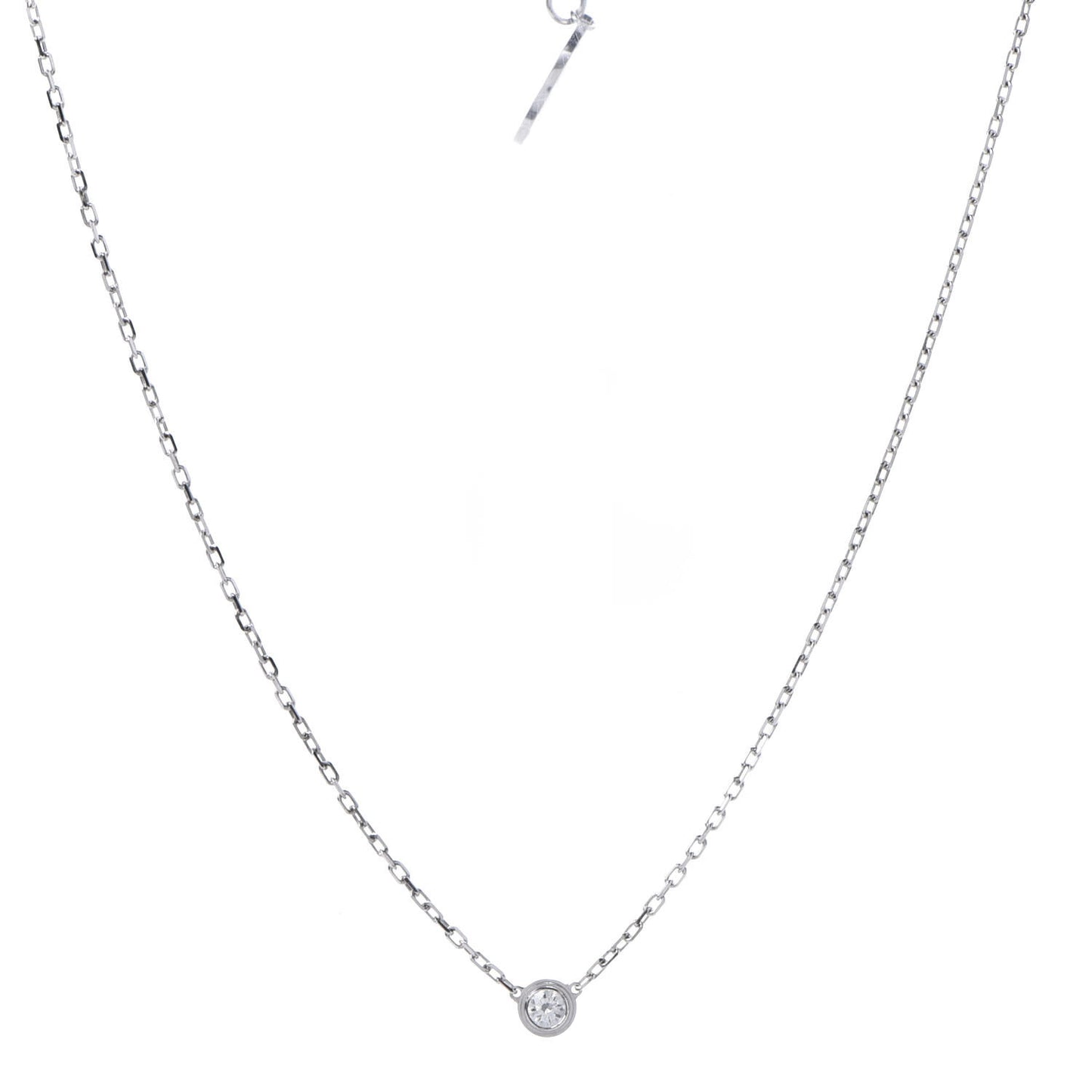 18K White Gold Diamond SM D'Amour Pendant Necklace