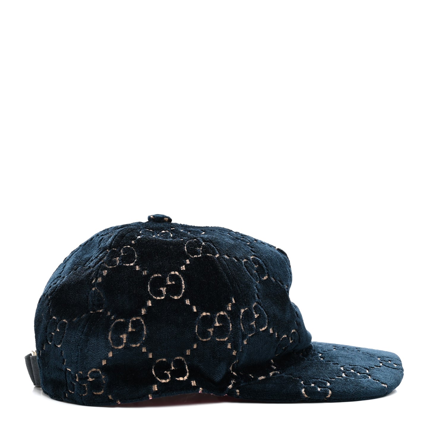 Velvet GG Monogram Baseball Hat L Blue