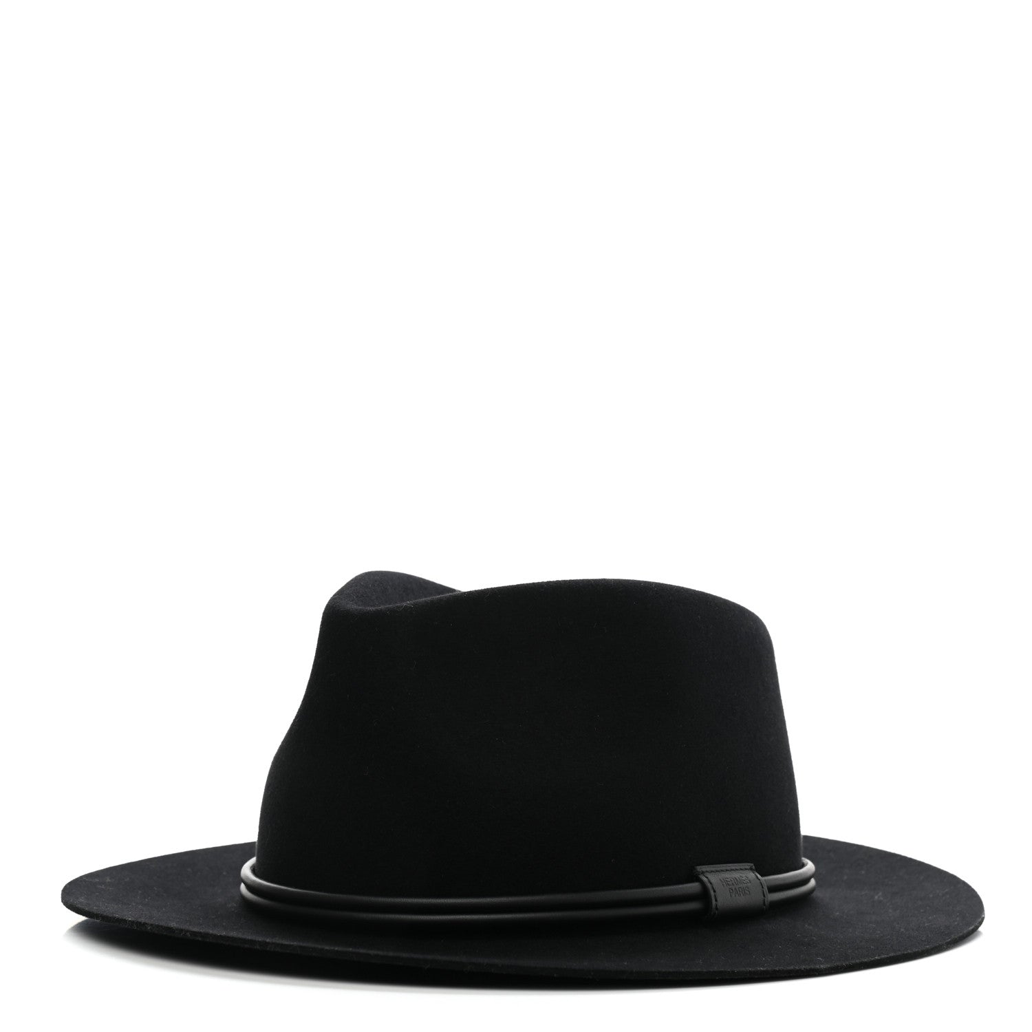 Hermes Felt Chapeau Duke Hat 58 Black 1 of 9