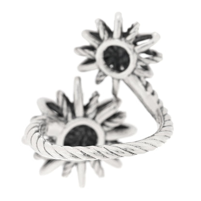 David Yurman Sterling Silver Diamond 28mm Open Starburst Ring 52 6 3 of 4