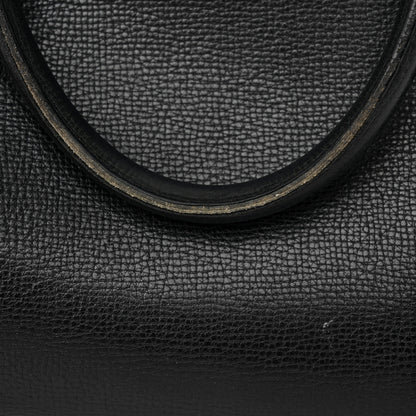 Burberry Derby Calfskin House Check Medium Banner Tote Black 19 of 28