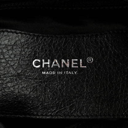 Chanel Glazed Calfskin On The Road Drawstring Tote Black 6 of 10