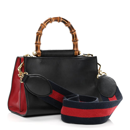Gucci Nappa Bamboo Web Mini Nymphaea Top Handle Bag Black 3 of 13