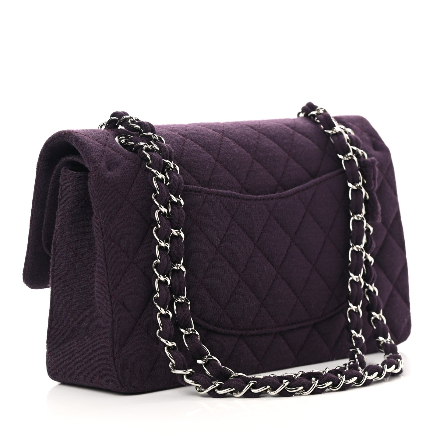 Jersey Quilted Medium Double Flap Purple