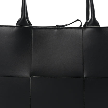 Bottega Veneta Nappa Maxi Intrecciato Medium Arco Tote Black White 8 of 10