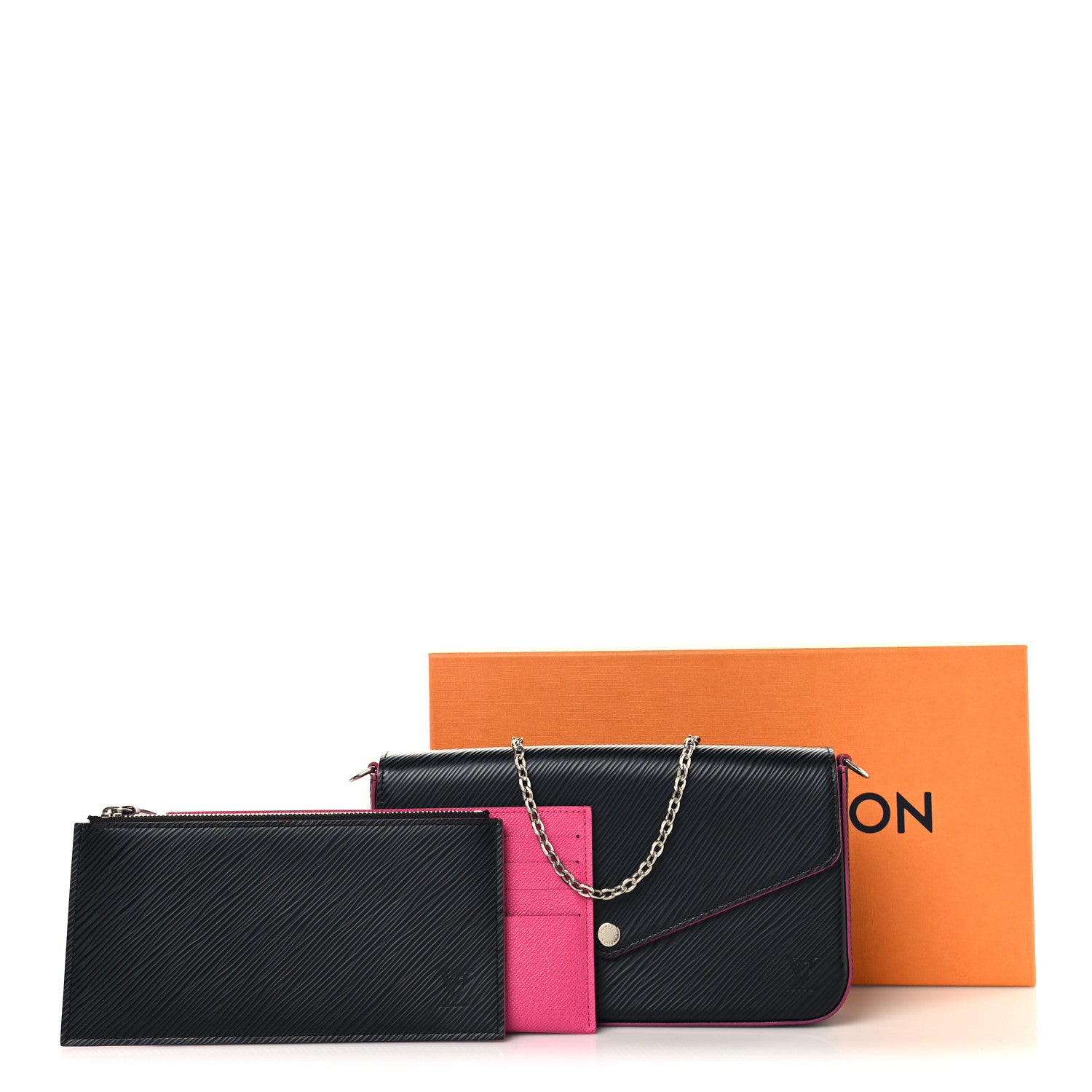 Louis Vuitton Epi Pochette Felicie Black Hot Pink 10 of 10