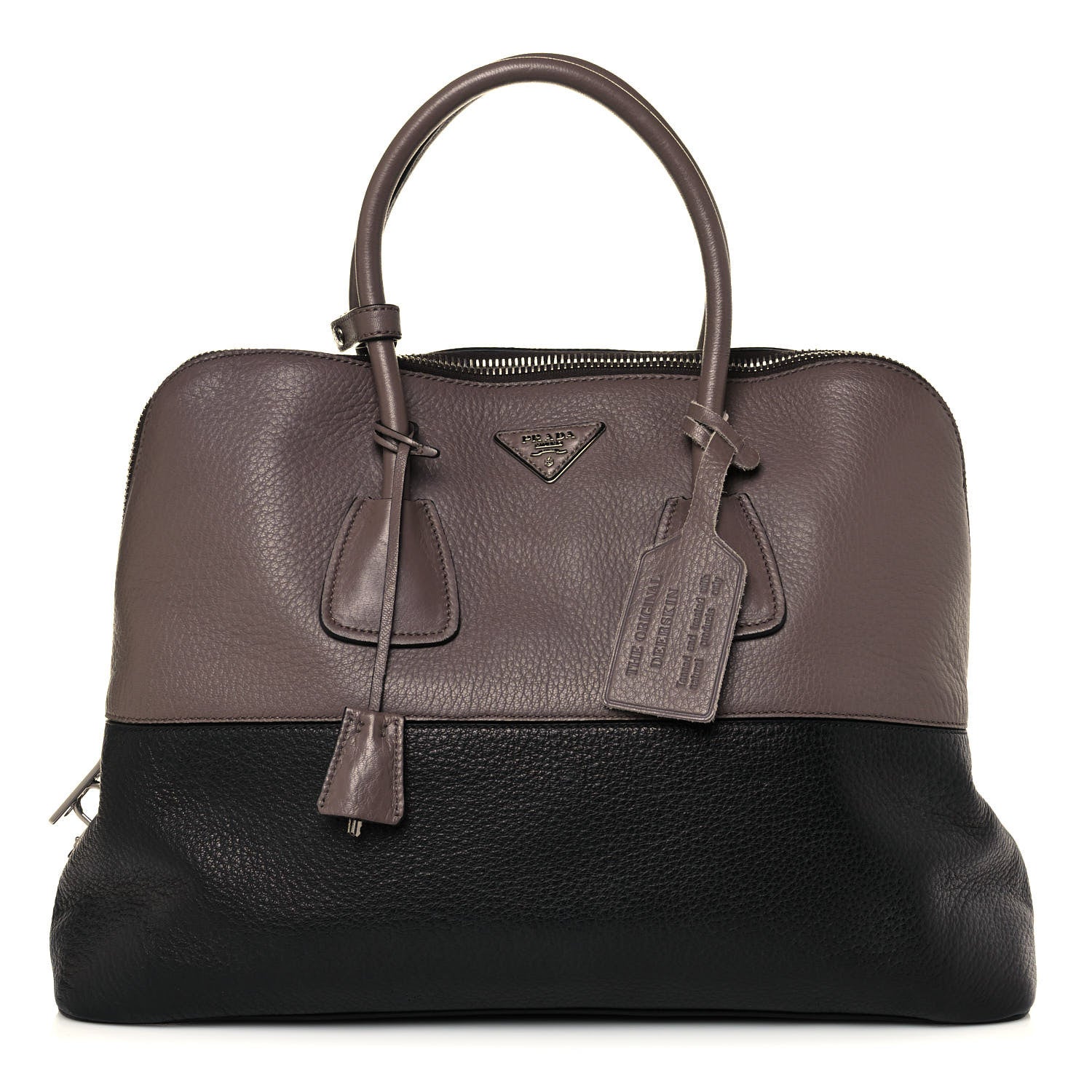 Prada Cervo Bauletto Bag Argilla Black 1 of 14