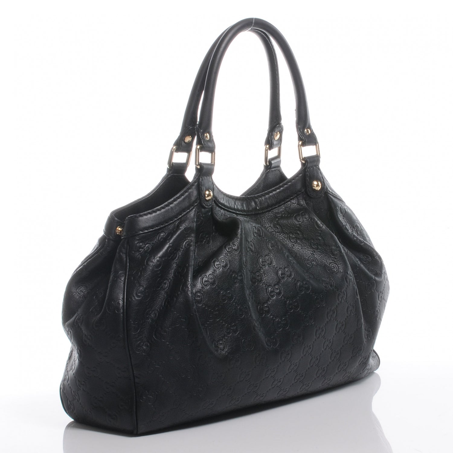 Gucci Guccissima Medium Sukey Tote Black 3 of 7