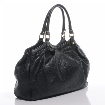 Gucci Guccissima Medium Sukey Tote Black 3 of 7