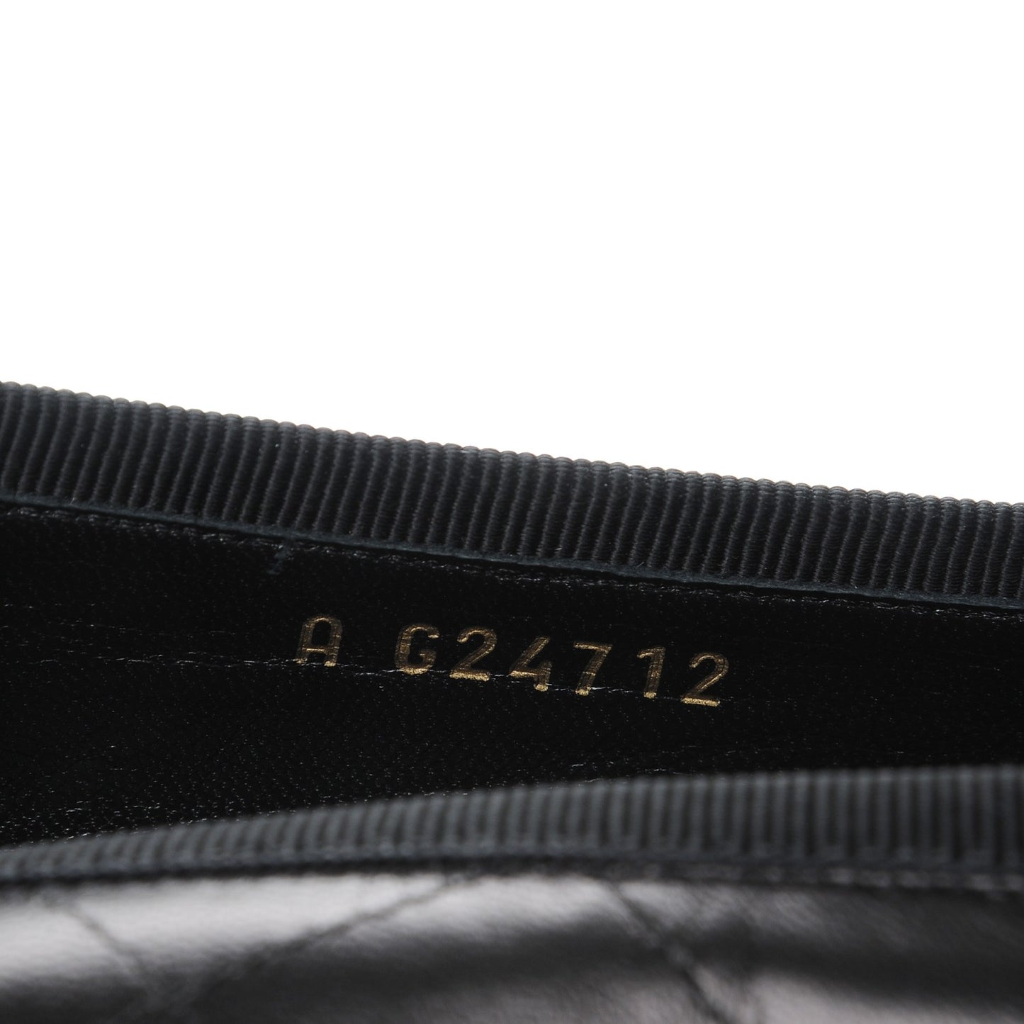 Lambskin Quilted Cambon Ballerina Flats 38 Black
