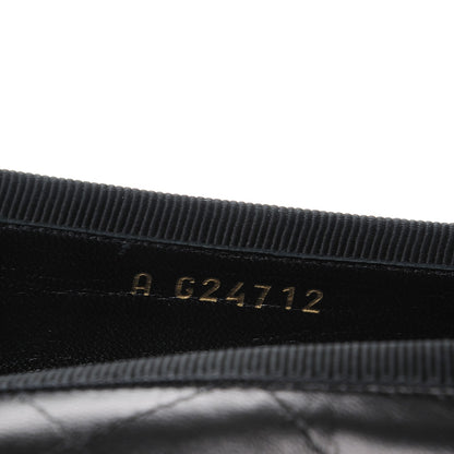 Chanel Lambskin Quilted Cambon Ballerina Flats 38 Black 8 of 9