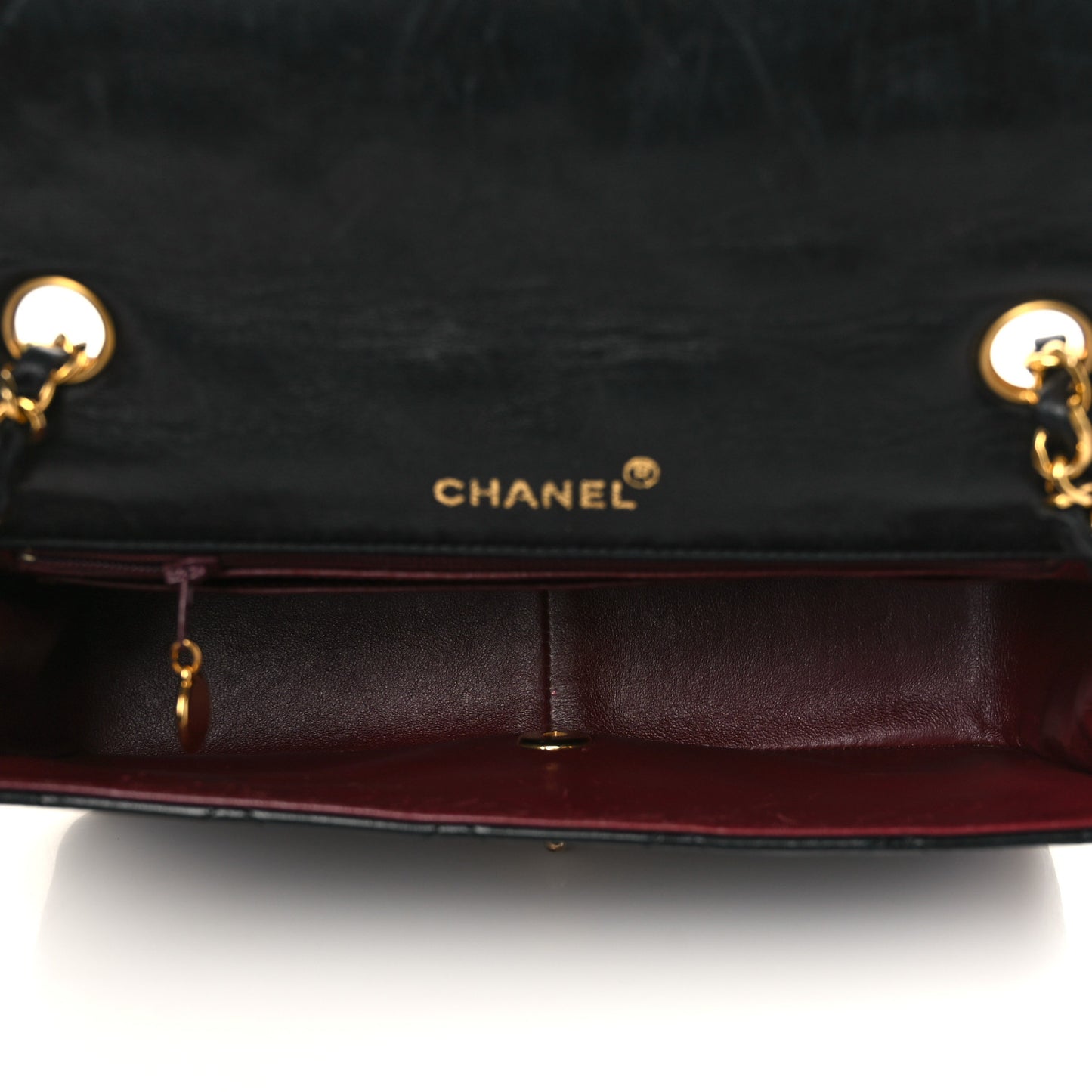 Lambskin Quilted Medium Single Flap Black