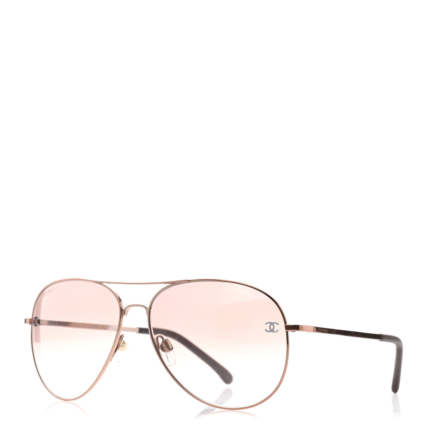 Chanel CC Aviator Sunglasses 4189-T-Q Rose 1 of 8