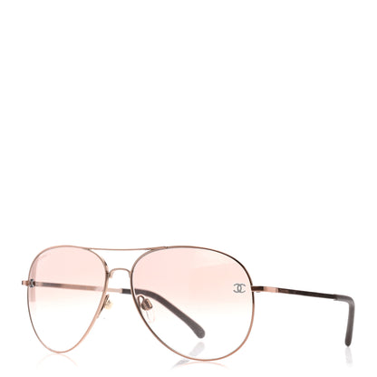 Chanel CC Aviator Sunglasses 4189-T-Q Rose 1 of 8