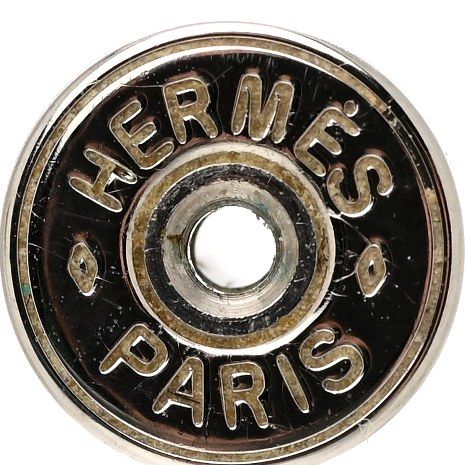 Hermes Palladium Lacquered Mini Pop H Earrings White 5 of 9