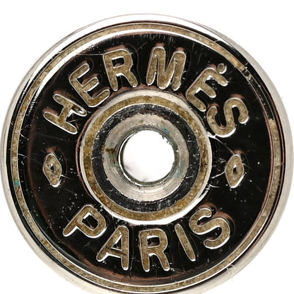 Hermes Palladium Lacquered Mini Pop H Earrings White 5 of 9