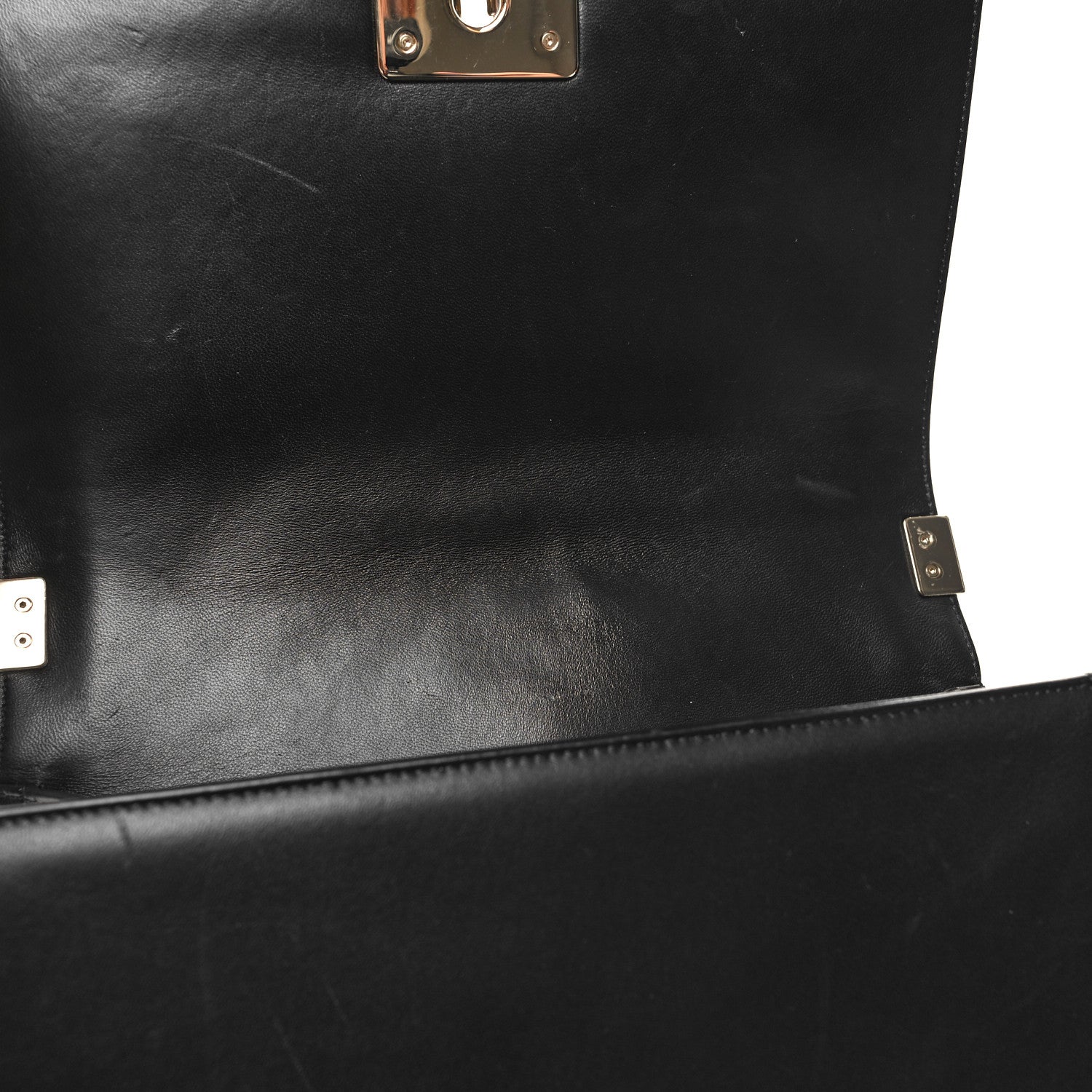 Chanel Lambskin Chevron Quilted Medium Boy Flap Black 11 of 12