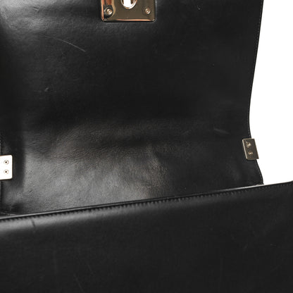 Chanel Lambskin Chevron Quilted Medium Boy Flap Black 11 of 12