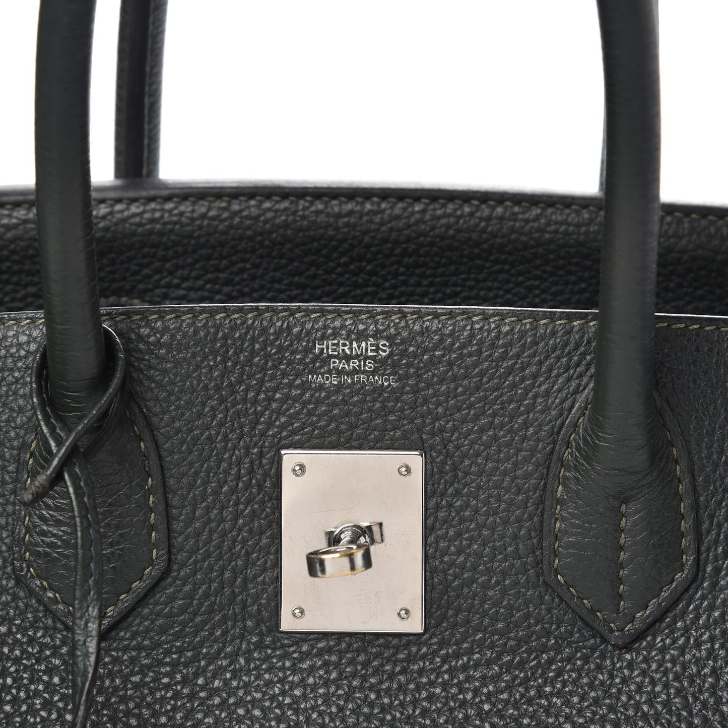 Taurillon Clemence Birkin 30 Vert De Gris