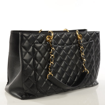Chanel Caviar Quilted XL Grand Shopping Tote GST Black 3 of 8