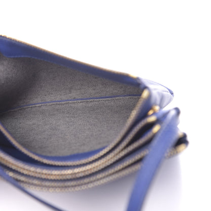 Celine Lambskin Small Trio Crossbody Bag Indigo 4 of 17