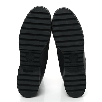 Louis Vuitton Suede Calfskin Jacquard Since 1854 Laureate Platform Desert Boots 41 Black 6 of 10