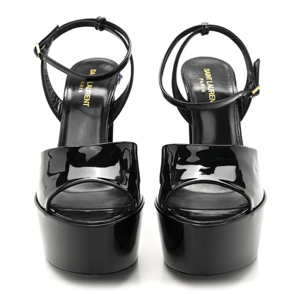 Saint Laurent Patent Jodie 95 Platform Sandals 38.5 Black 3 of 10
