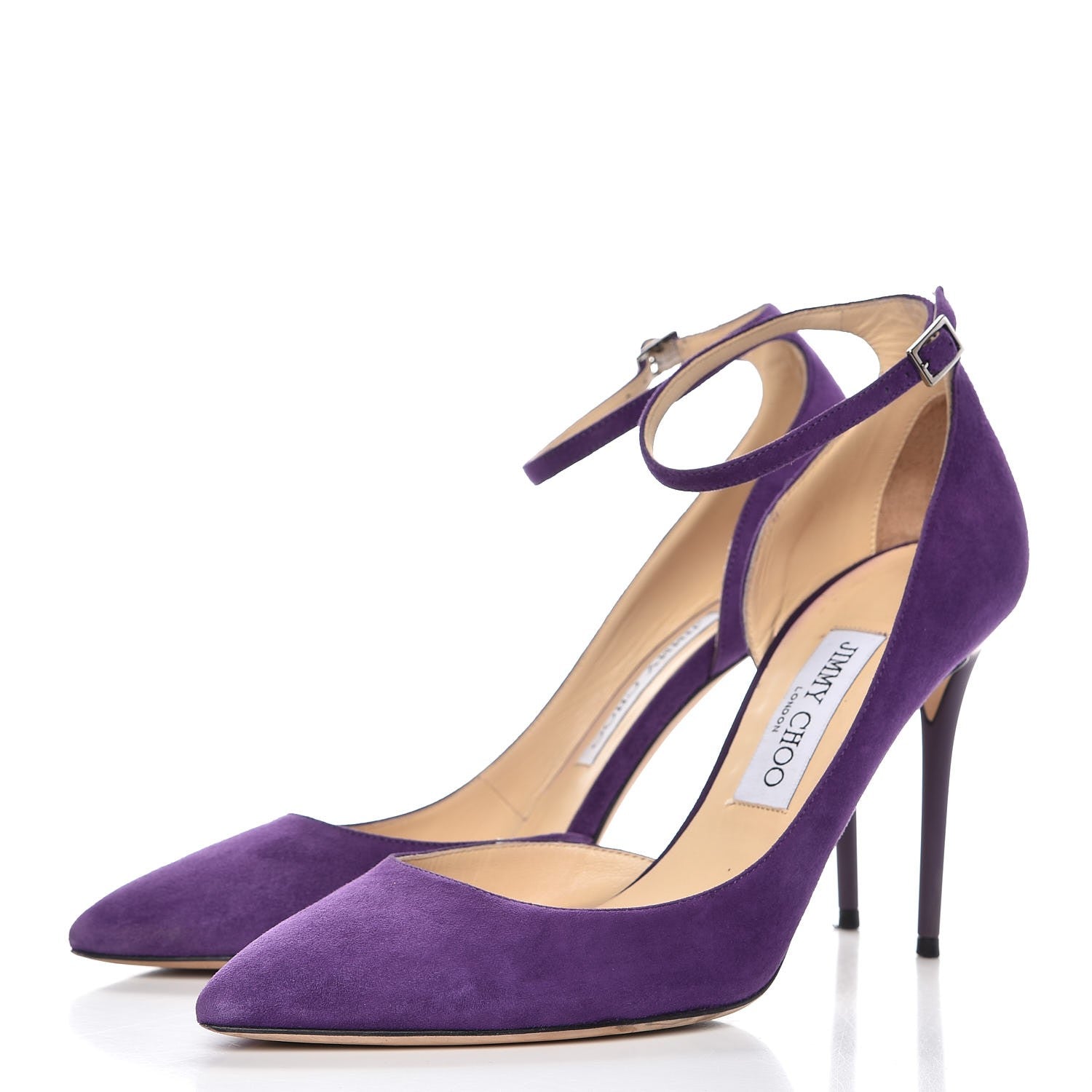 Jimmy Choo Suede Lucy 100 Pumps 38 Boho Purple 3 of 12