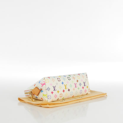 Louis Vuitton Monogram Multicolor Cosmetic Pouch White Litchi 4 of 7