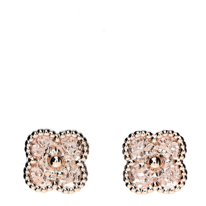 Van Cleef & Arpels 18K Rose Gold Sweet Alhambra Earrings 1 of 5