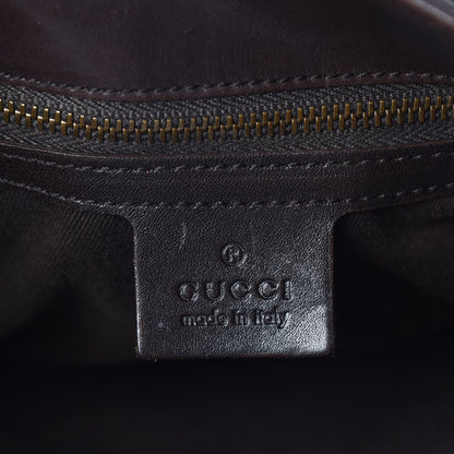 Gucci Monogram Calfskin Tote Dark Brown 6 of 19