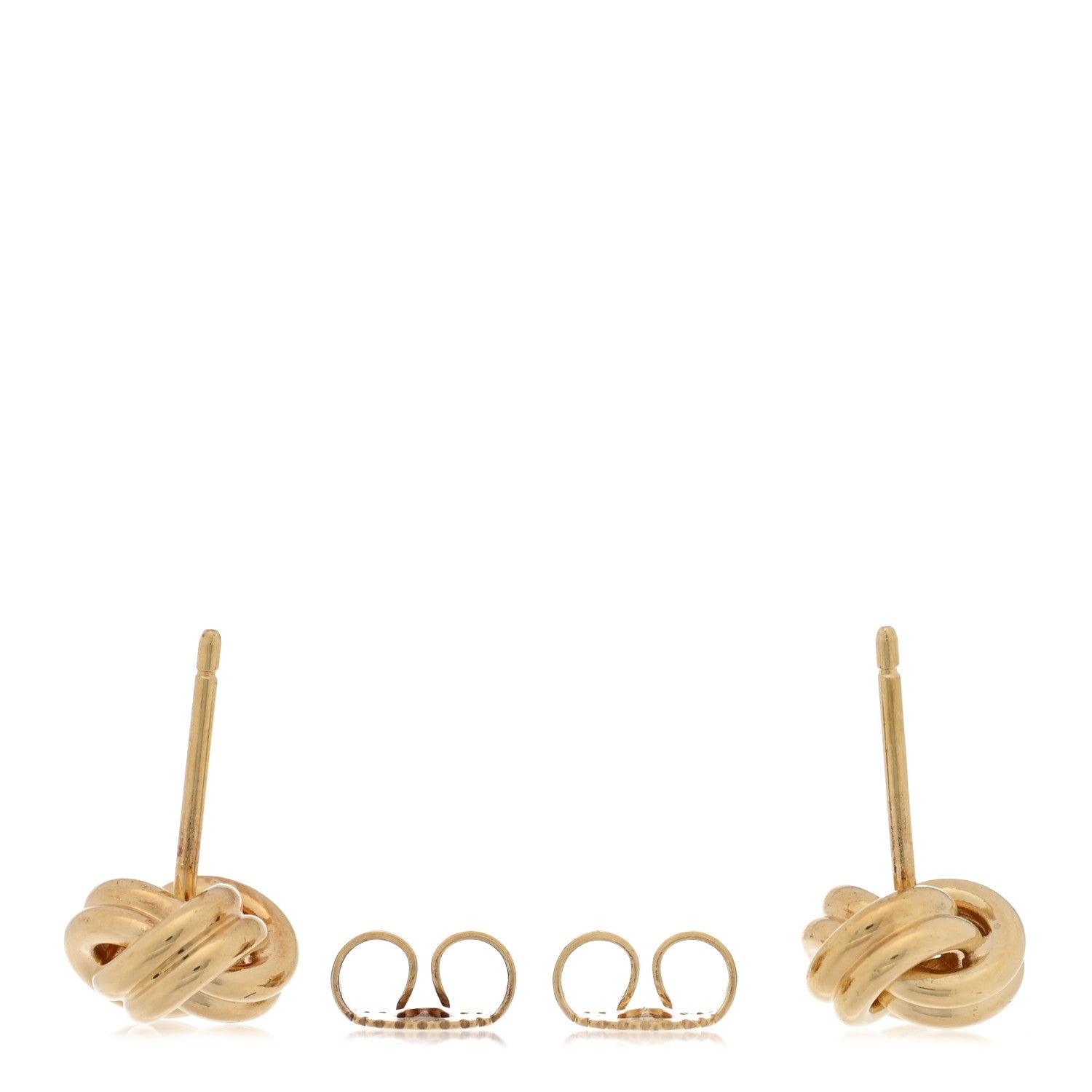 Tiffany 18K Yellow Gold Love Knot Earrings 3 of 4