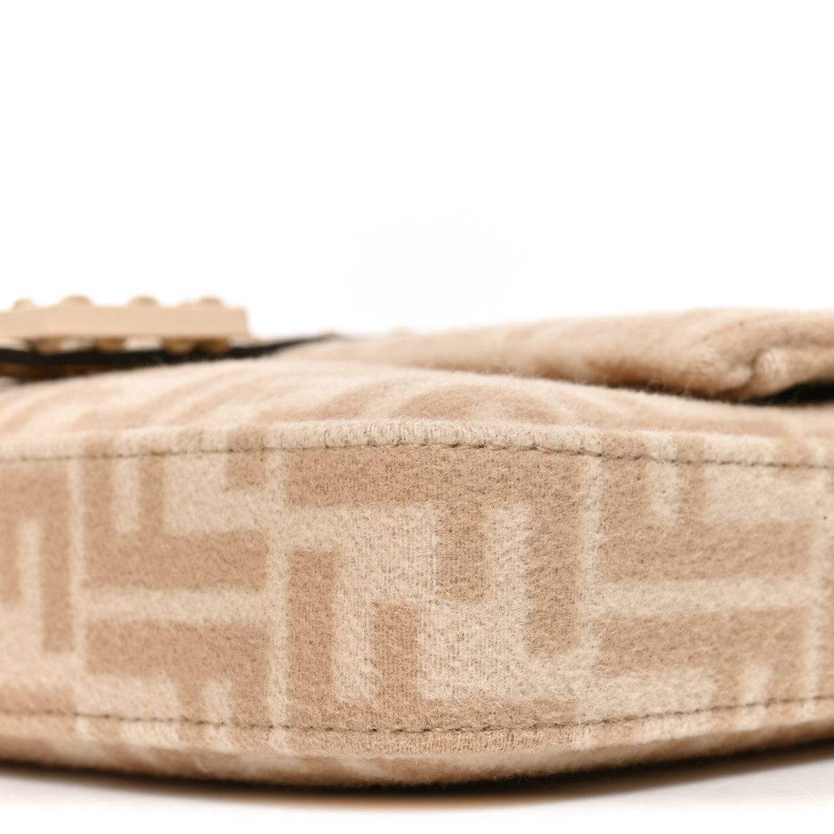 Fendi Wool Cuoio Romano Selleria FF 1974 Baguette 1997 Beige Cammello Camelia 10 of 10