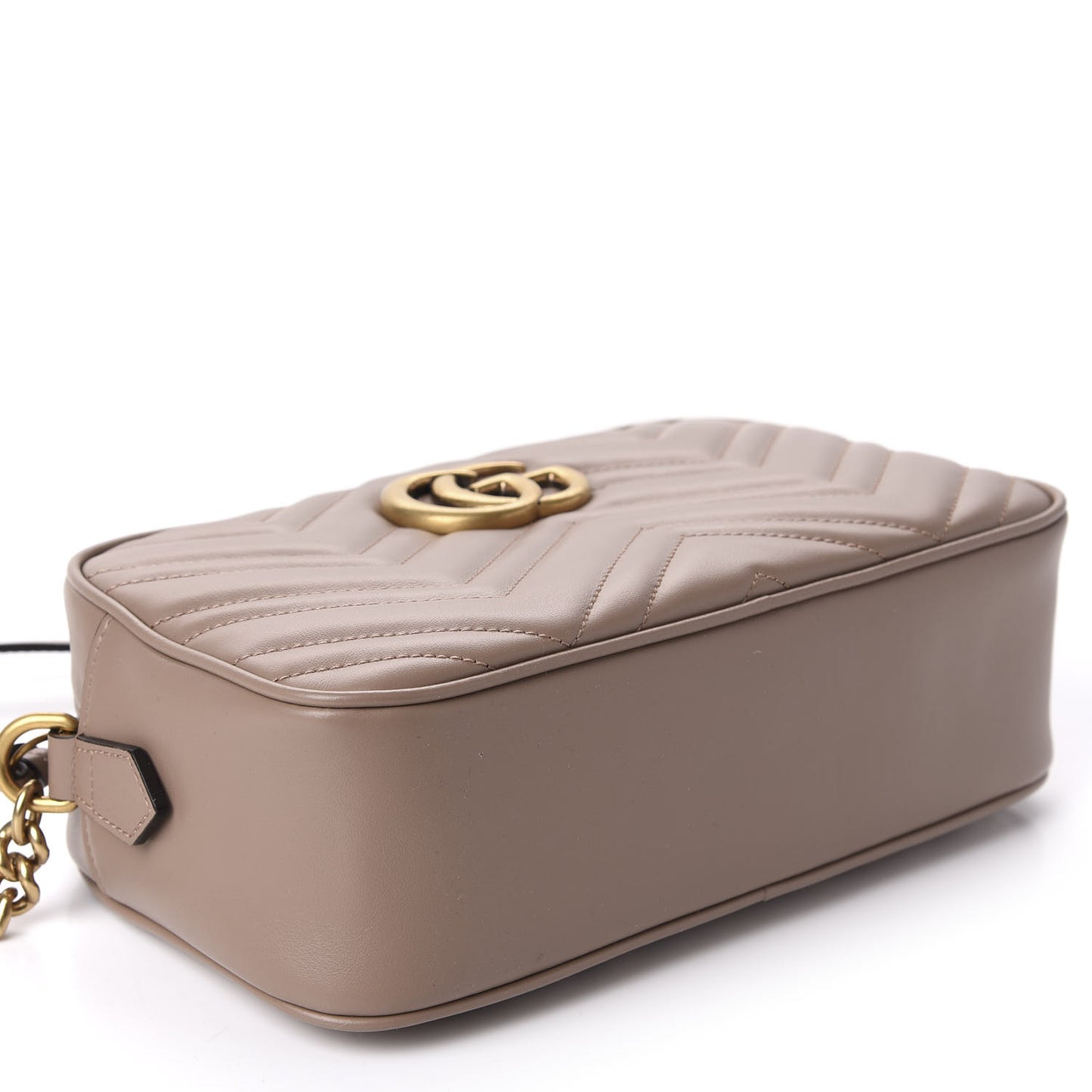 Calfskin Matelasse Small GG Marmont Chain Shoulder Bag Porcelain Rose