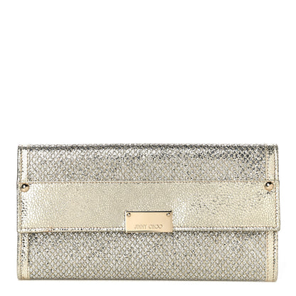 Jimmy Choo Glitter Fabric Reese Clutch Wallet Metallic 1 of 11